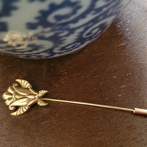 🌹Beautiful Vintage Golden Flower Hat Lapel Pin